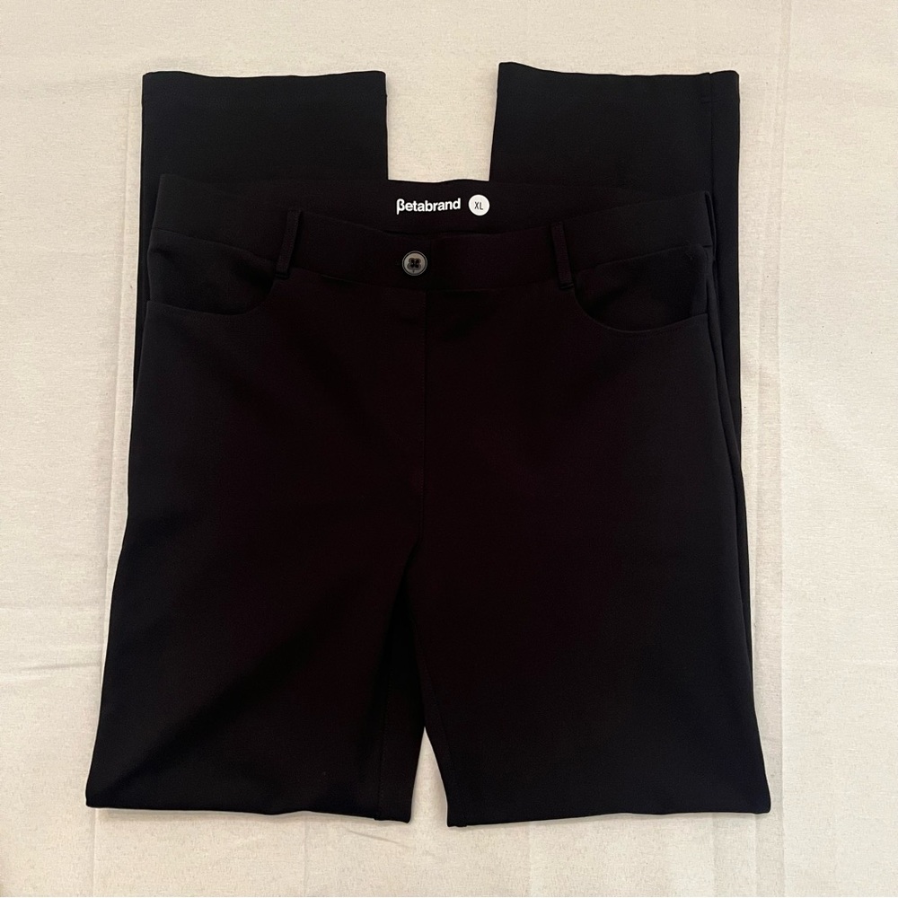 🛍️ Betabrand Classic Black 7-pocket Dress/Yoga Pant 🛍️ - Picture 4 of 12